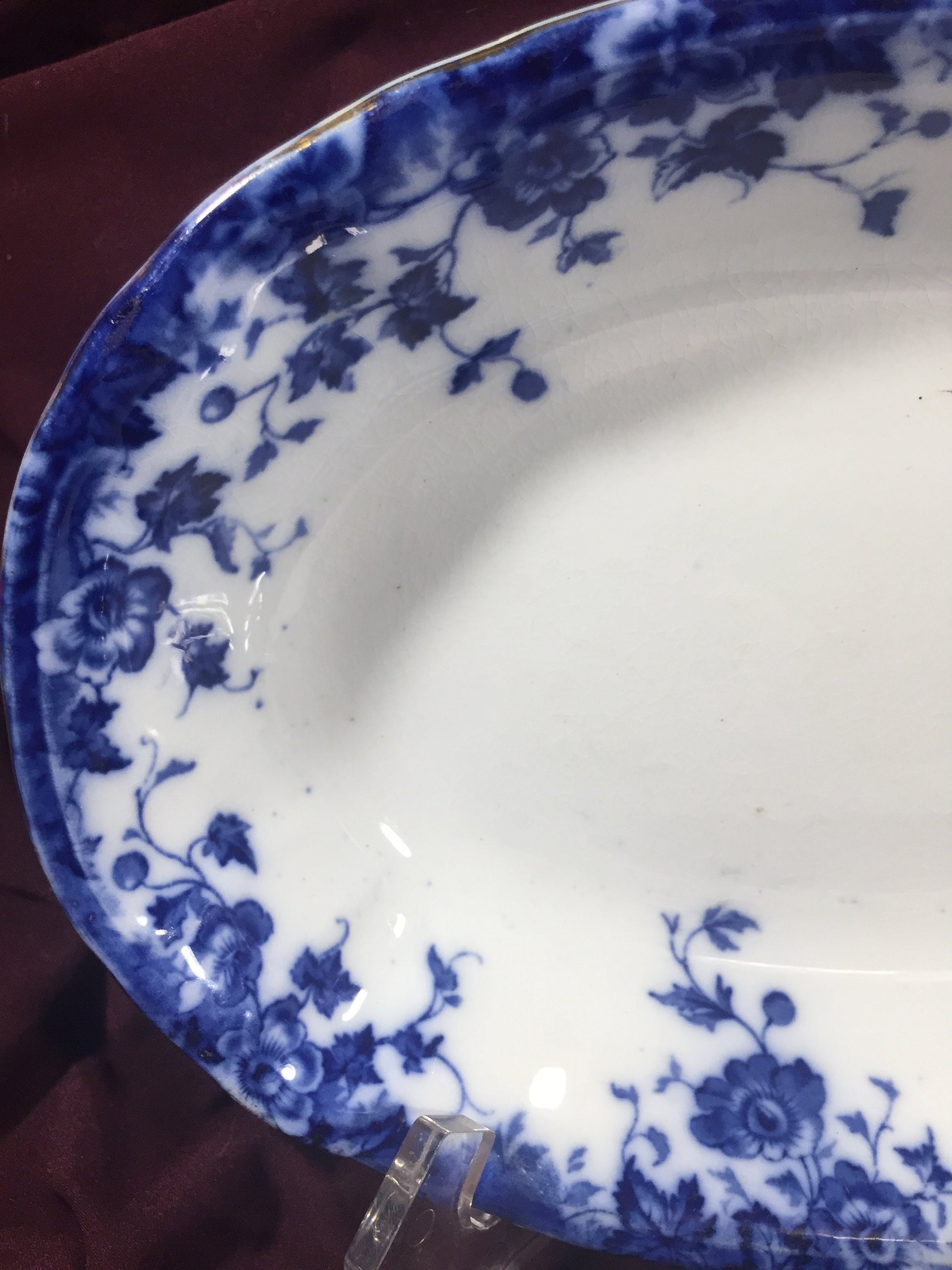 Beautiful Flow Blue Bowl ~ Vermont Pattern