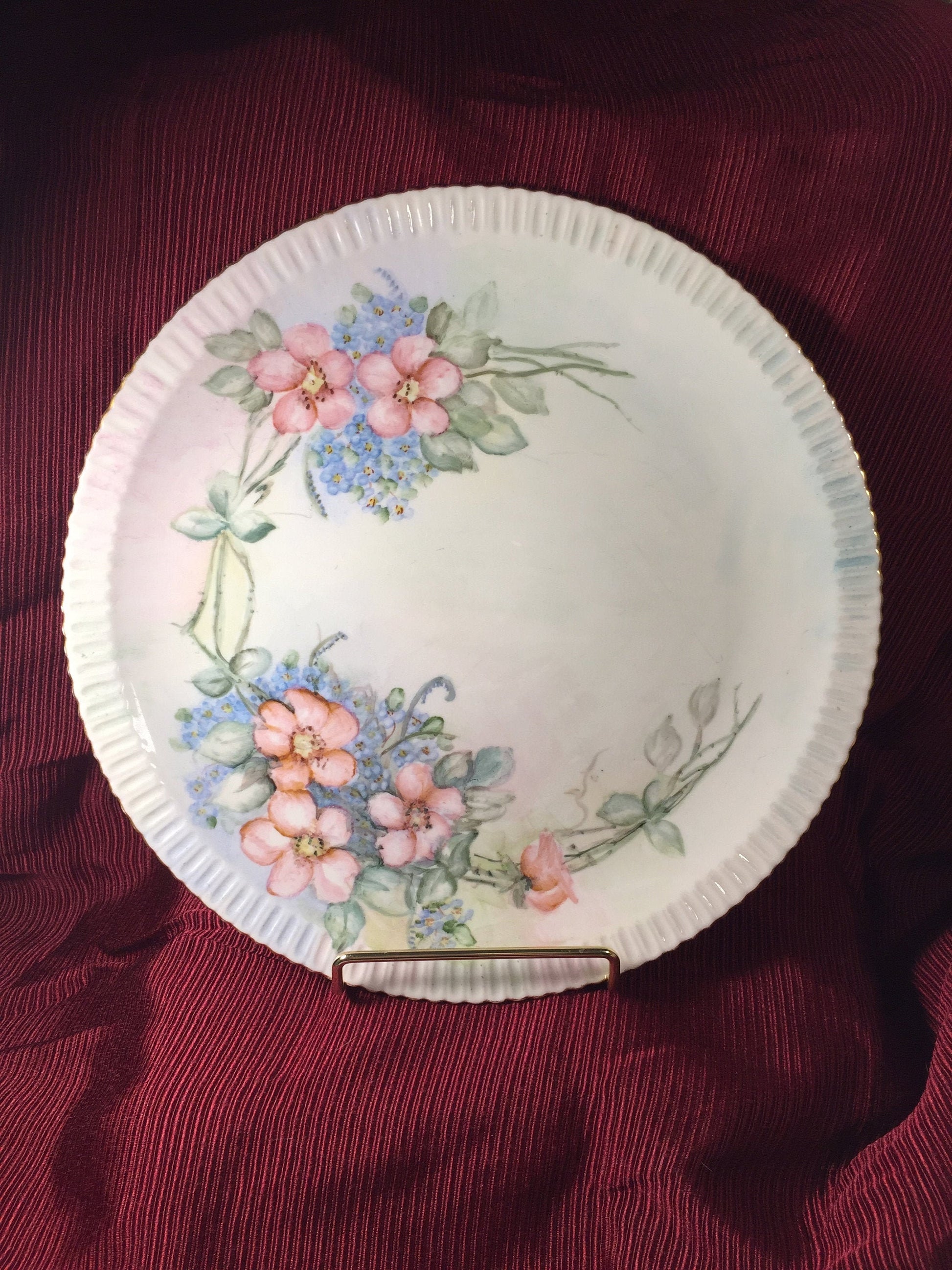 Pretty Hand painted Syracuse China Shelledge Plate