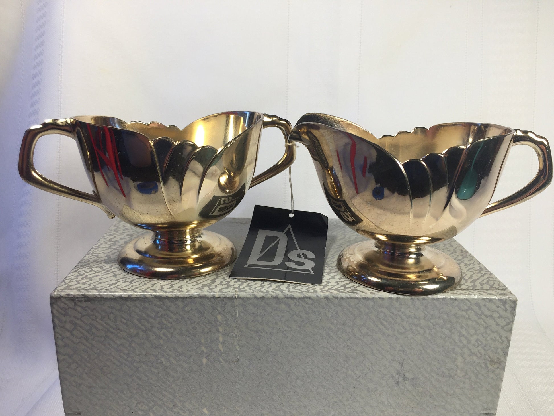 Mid Century Eleanor Claire Silver plate Sugar & Creamer