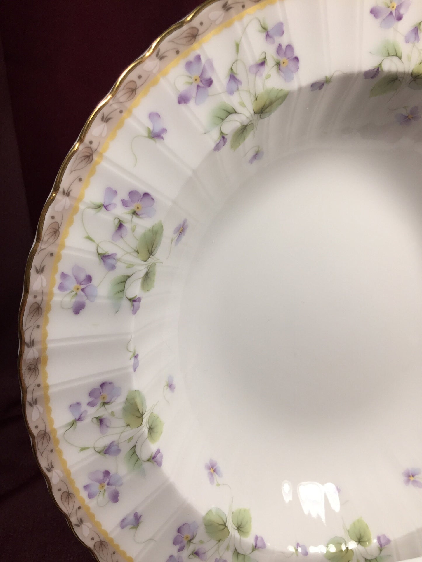 Mikasa French Violets Bone China 10 Inch Vegetable Bowl