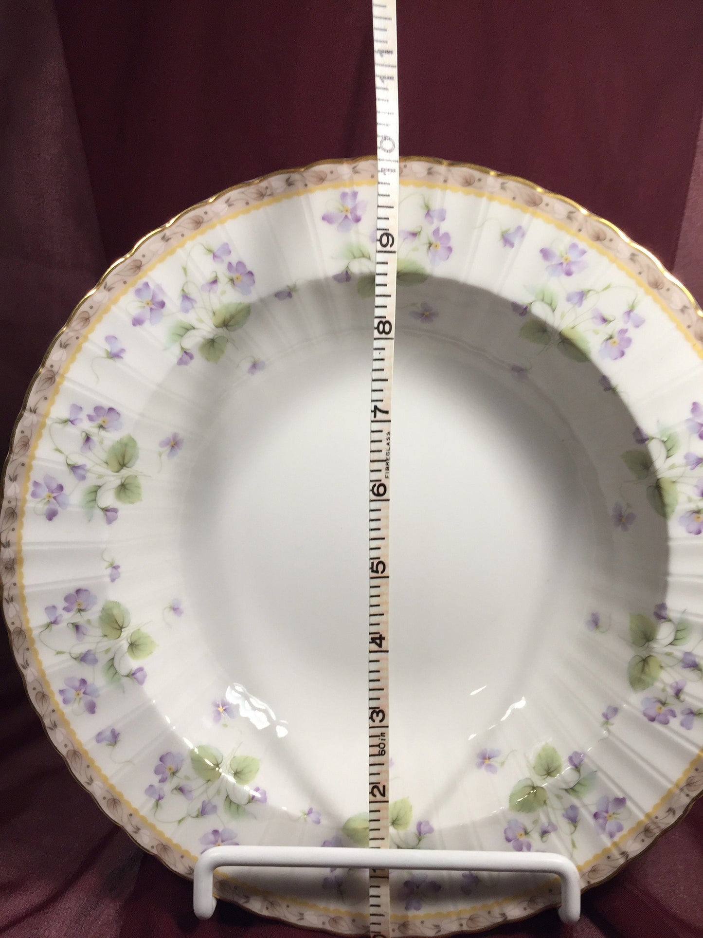 Mikasa French Violets Bone China 10 Inch Vegetable Bowl