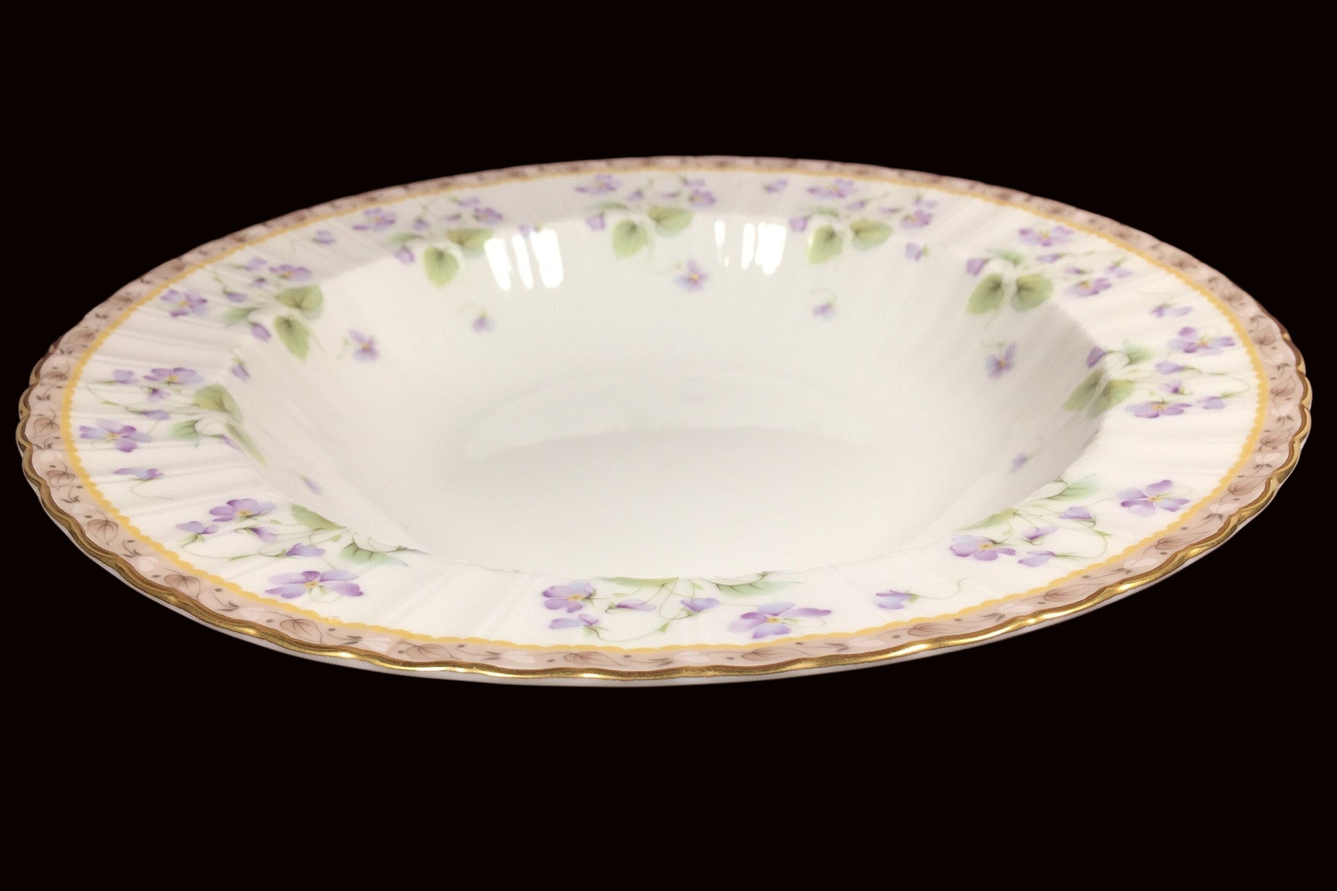 Mikasa French Violets Bone China 10 Inch Vegetable Bowl