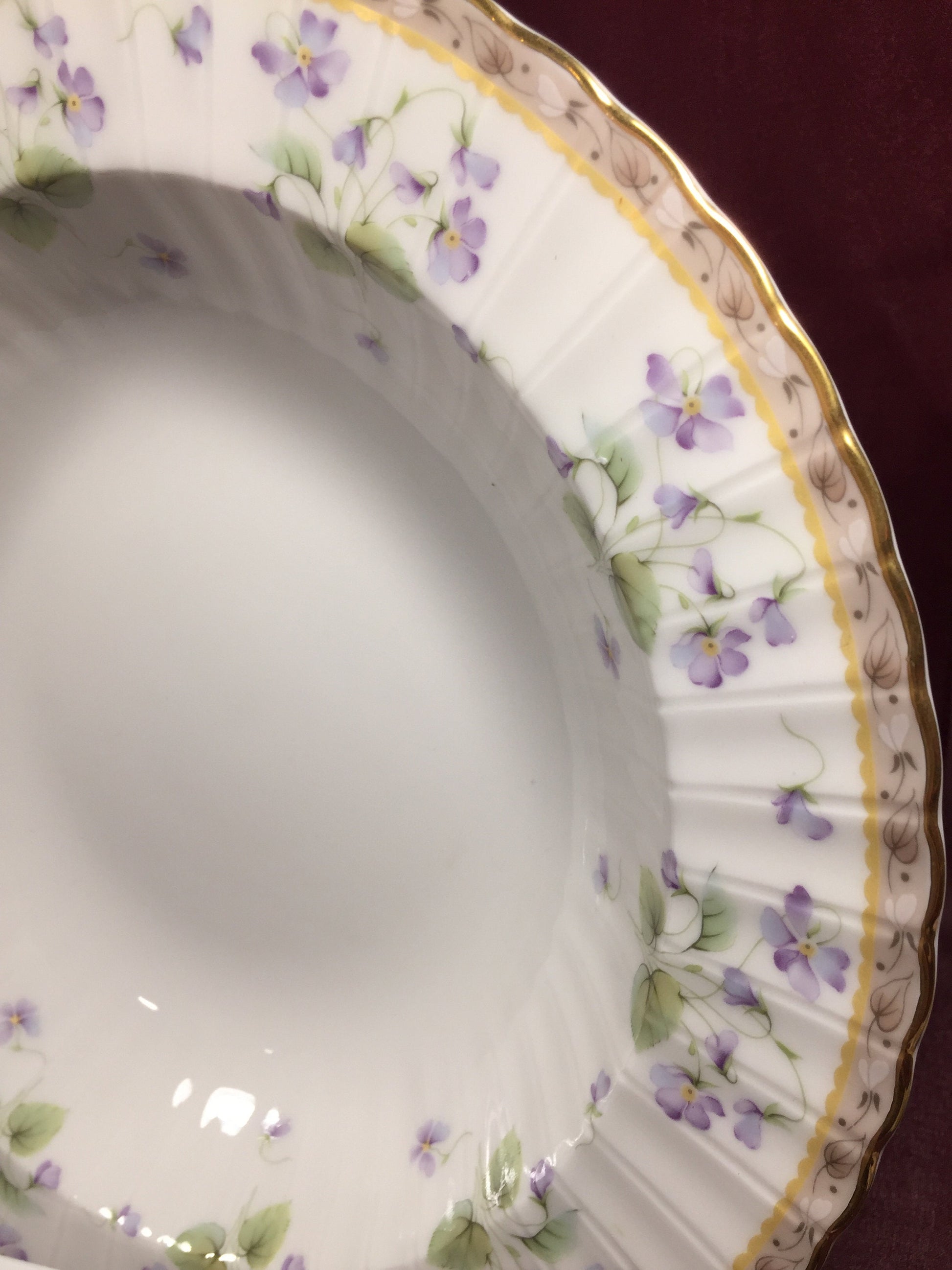Mikasa French Violets Bone China 10 Inch Vegetable Bowl
