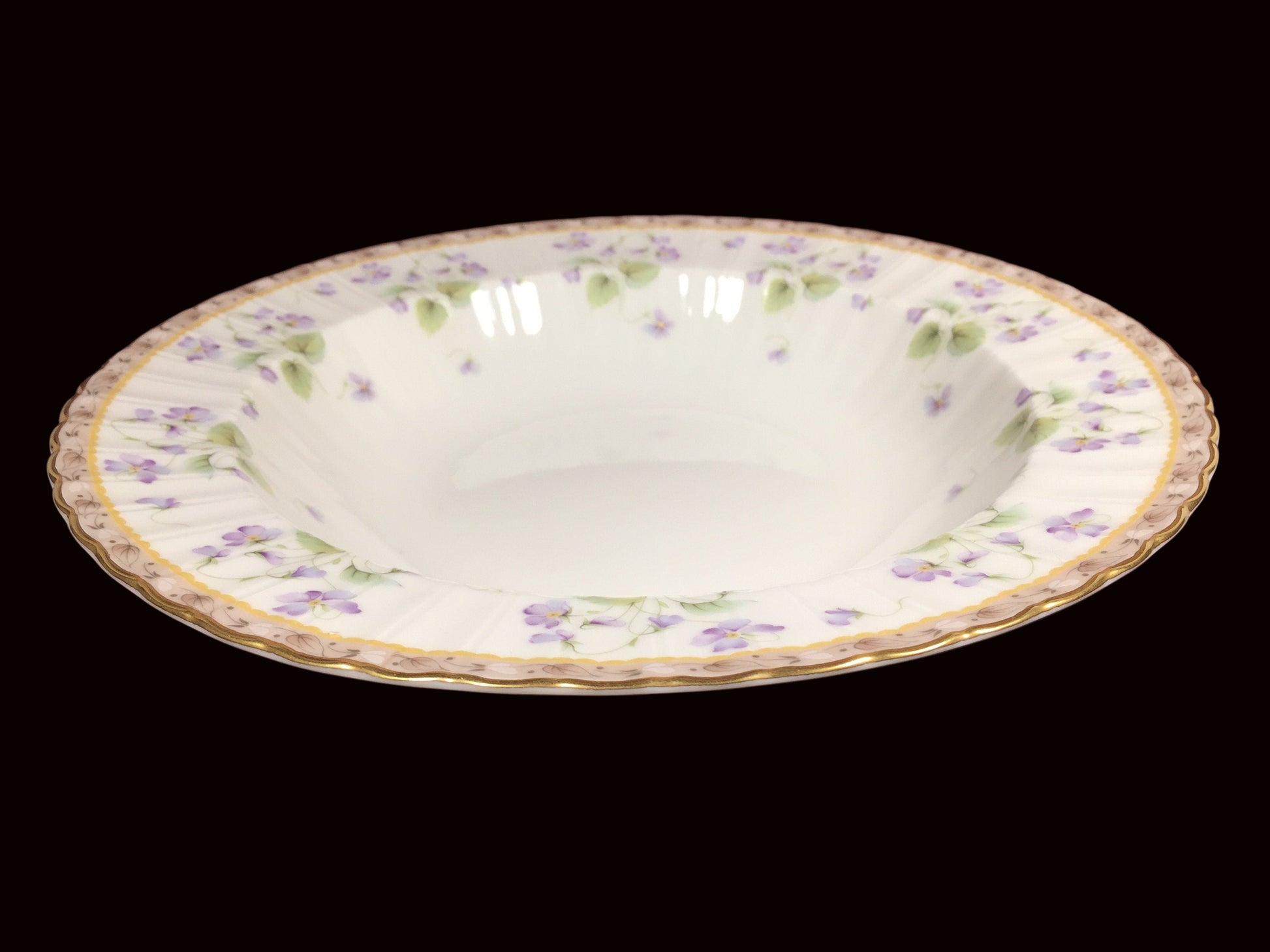 Mikasa French Violets Bone China 10 Inch Vegetable Bowl