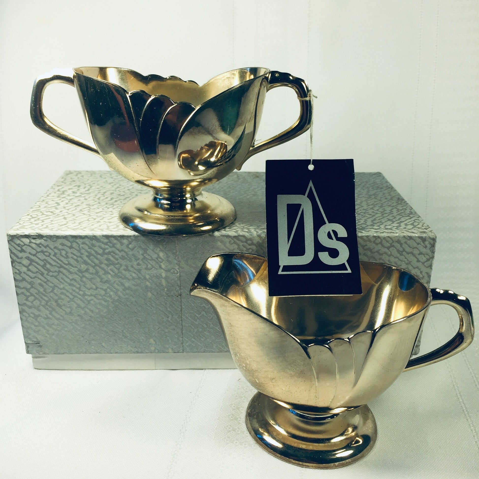 Mid Century Eleanor Claire Silver plate Sugar & Creamer