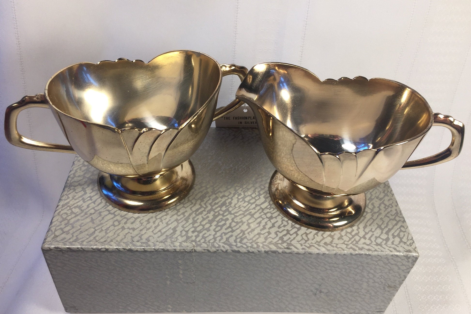 Mid Century Eleanor Claire Silver plate Sugar & Creamer