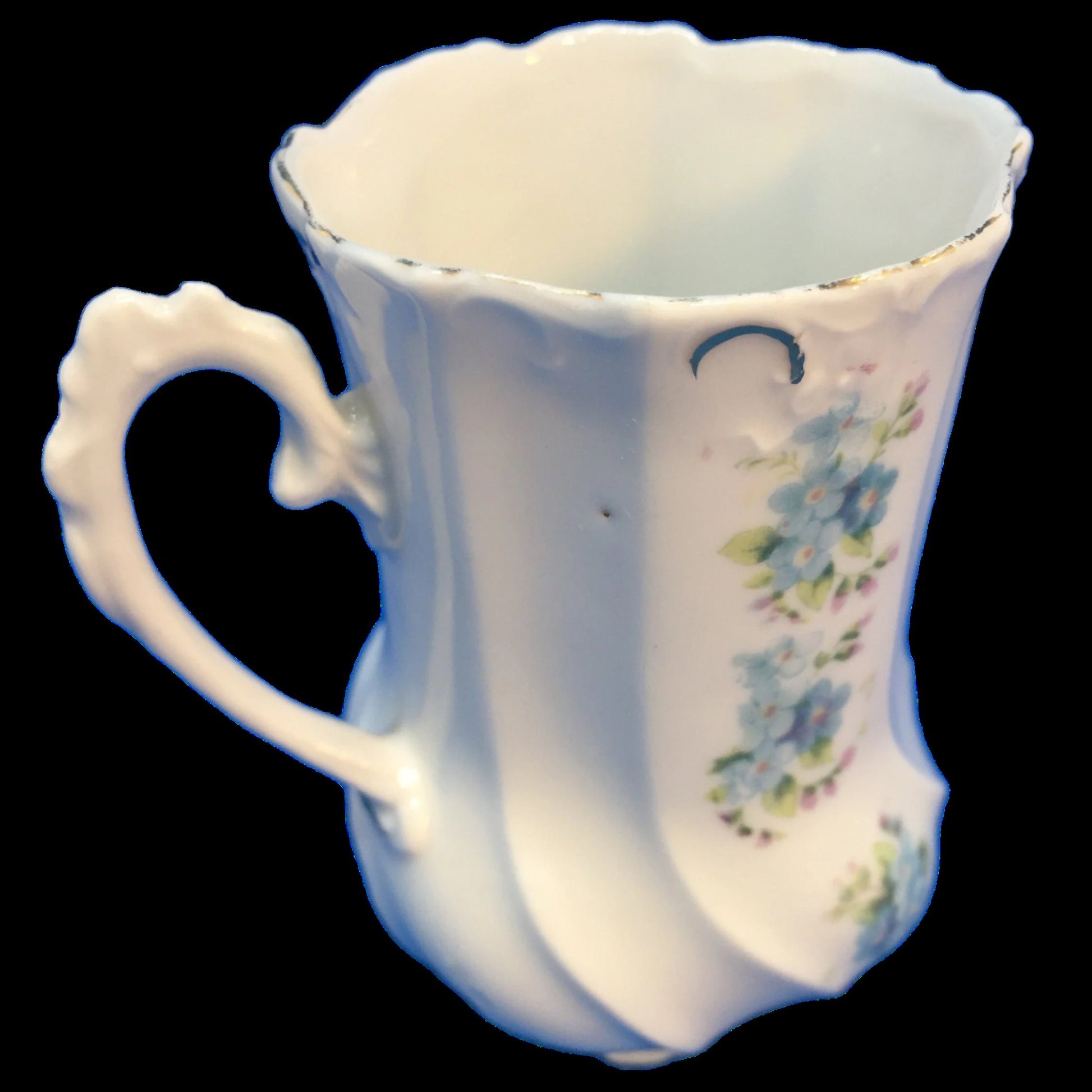 Beautiful Antique Bone China Chocolate/ Demitasse Cup and Saucer
