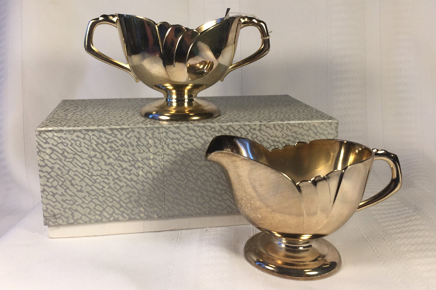 Mid Century Eleanor Claire Silver plate Sugar & Creamer