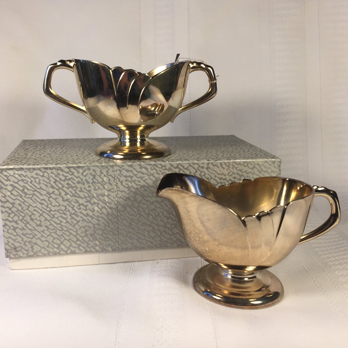 Mid Century Eleanor Claire Silver plate Sugar & Creamer