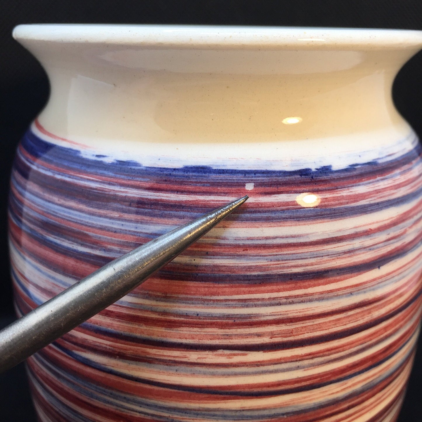 Pottery Vase with Signature