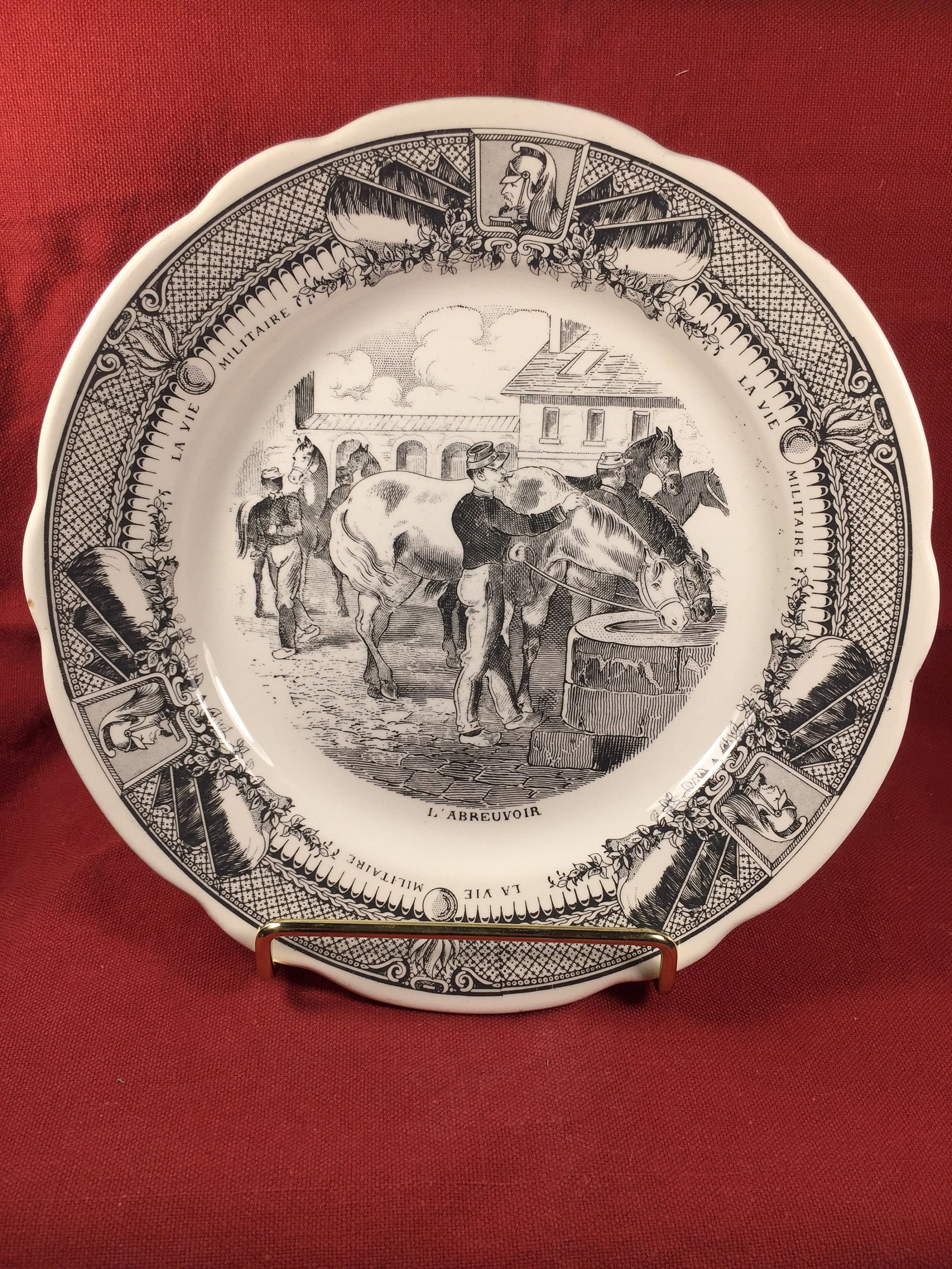 Sarreguemines French Military Plate