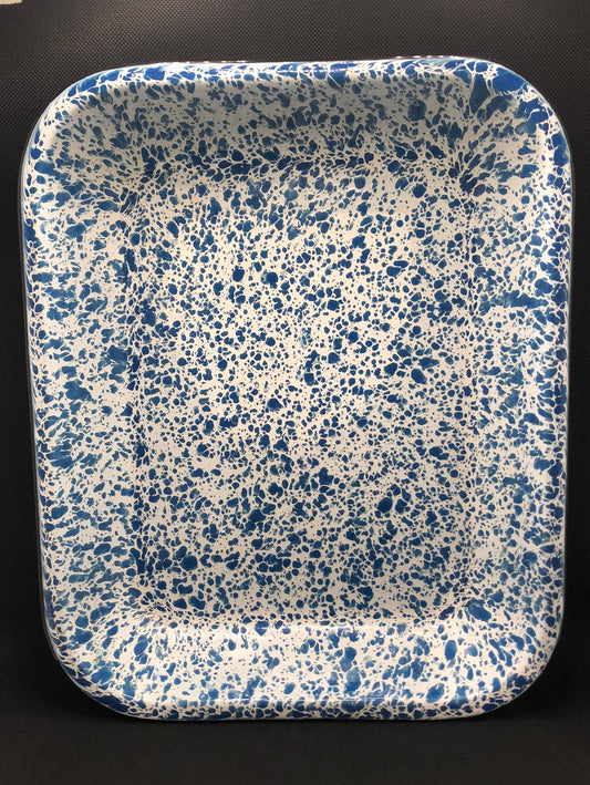 Blue and White Graniteware Cakepan
